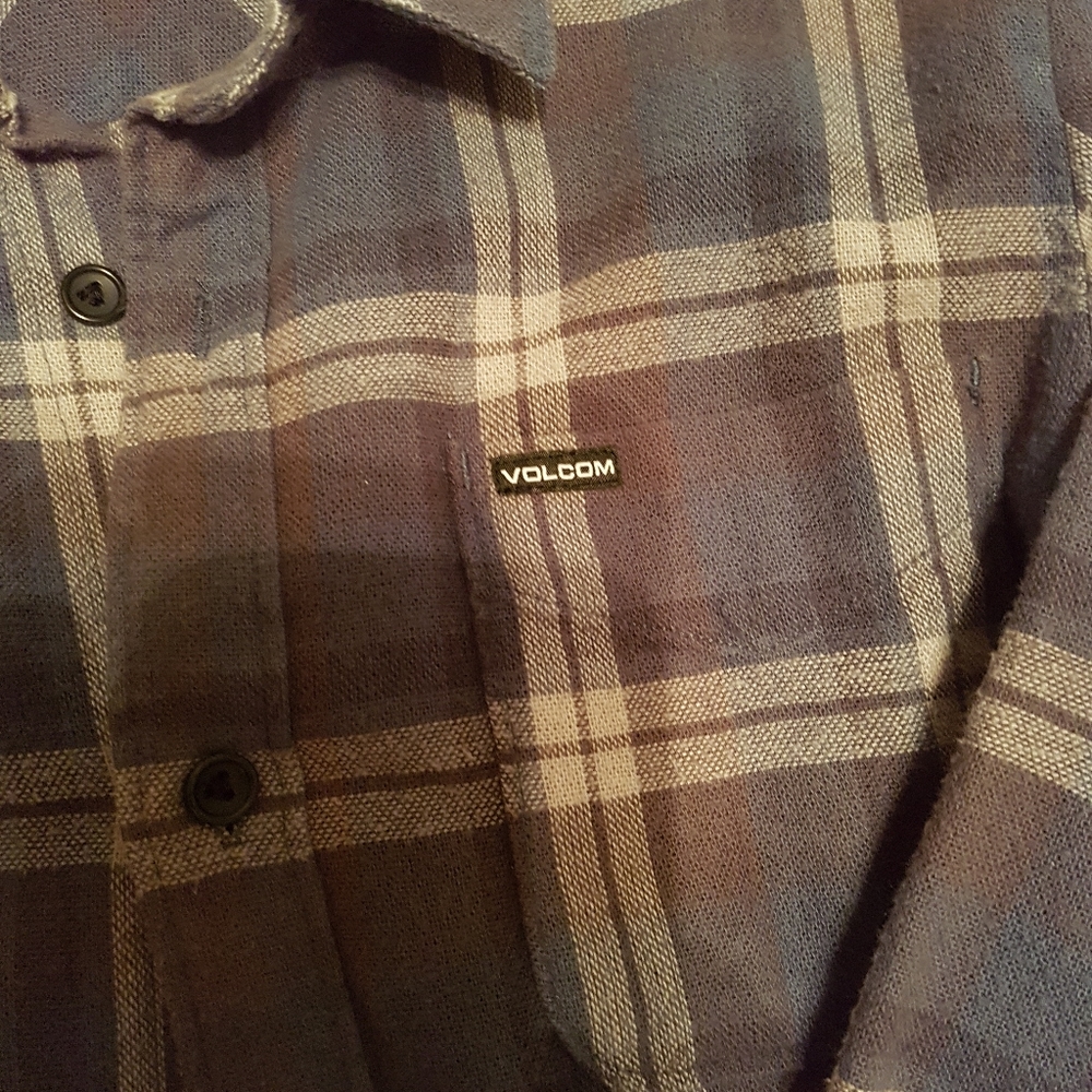 Volcom Youth Flannel Plaid Shirt - Picture 6 of 8